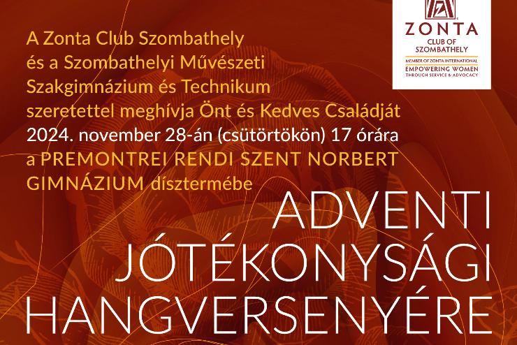 Zonta Club: Adventi Jtkonysgi Hangverseny lesz november vgn