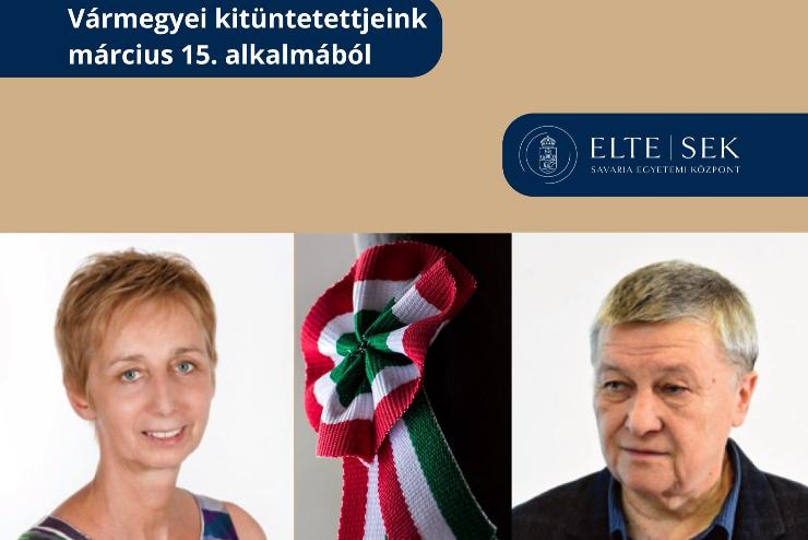 ELTE Savaria Egyetemi Kzpont: Kitntetst vehetett t H. Ekler Judit intzetigazgat s Horvth Sndor nyugalmazott tanszkvezet