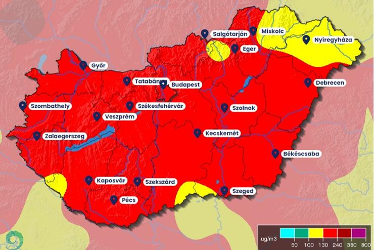 Ntt a talajkzeli zon mennyisge, tbb mrllomson is meghaladja az egszsggyi hatrrtket