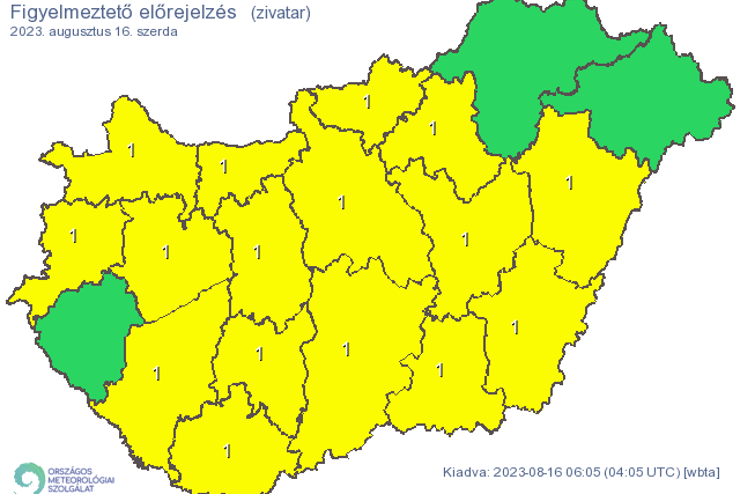 Hidegcsepp rkezik dlrl, zivatarok miatt adtak ki figyelmeztetst 