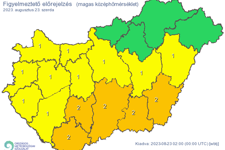 Meleg s vihar miatt is riasztst adtak ki a megyre