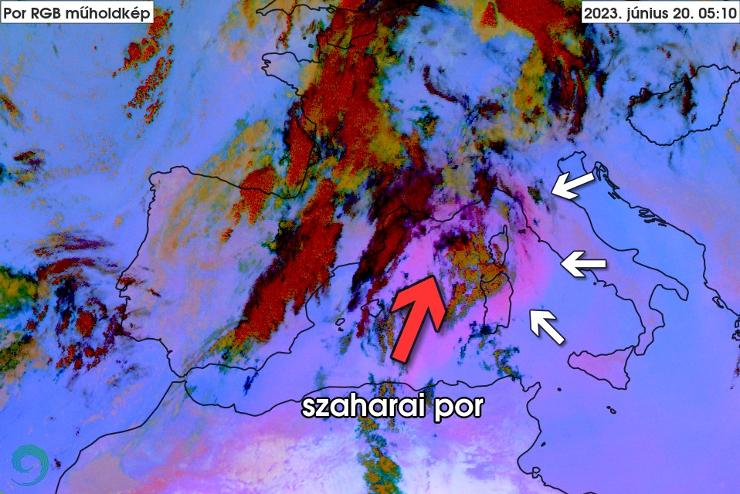 Meteorolgia: szaharai por rkezik