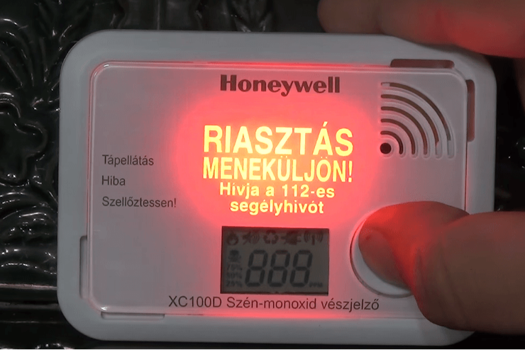 Vzmelegt kzelben jelzett a szn-monoxid-rzkel Beleden