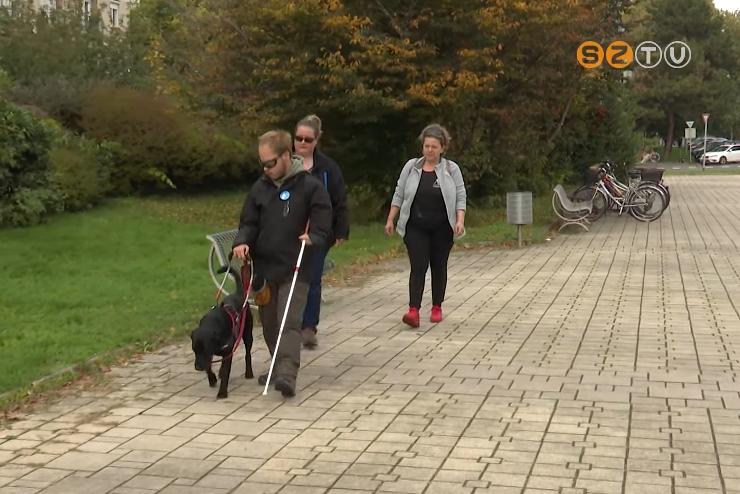 Vakvezet kutykat teszteltek Szombathelyen