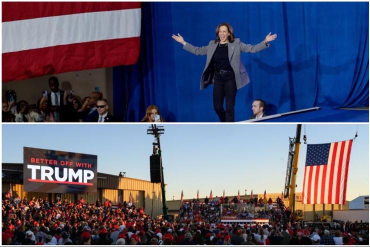 Amerikai elnkvlaszts: gyorstterem, templom – nagyon kampnyol Donald Trump s Kamala Harris